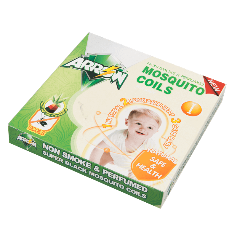 Non-Smoke & Perfumed Mosquito Coils Natural Safe & Health For Baby & Kids ARROW